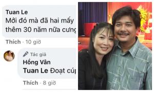 NSND Hồng Vân gửi lời ngọt ngào cho chồng trong ngày sinh nhật, phản ứng của tài tử Lê Tuấn Anh lại cực hài